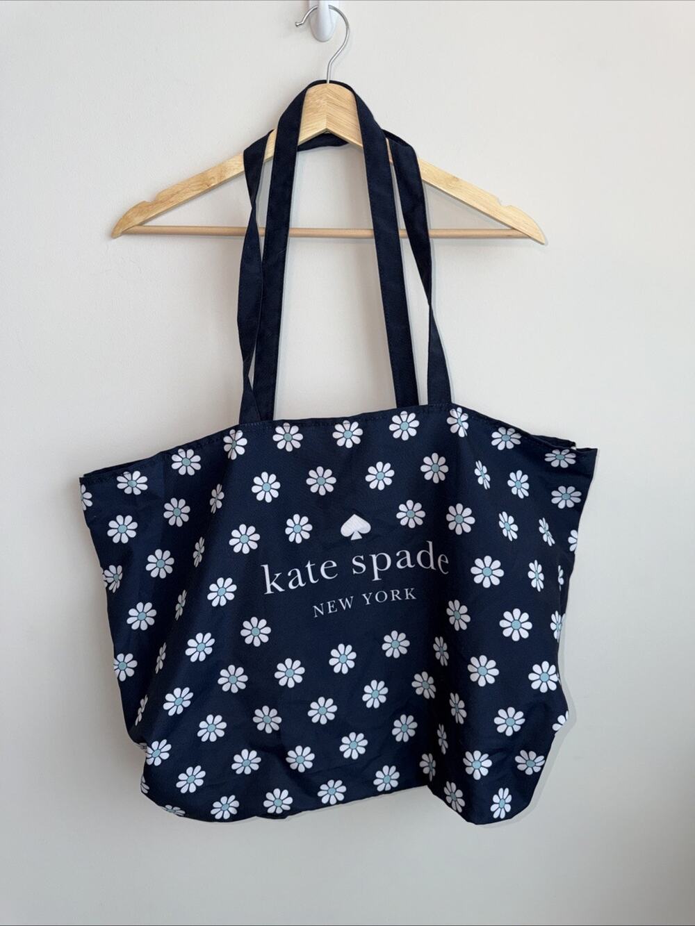 Kate Spade Navy Blue Daisy Large Tote Bag